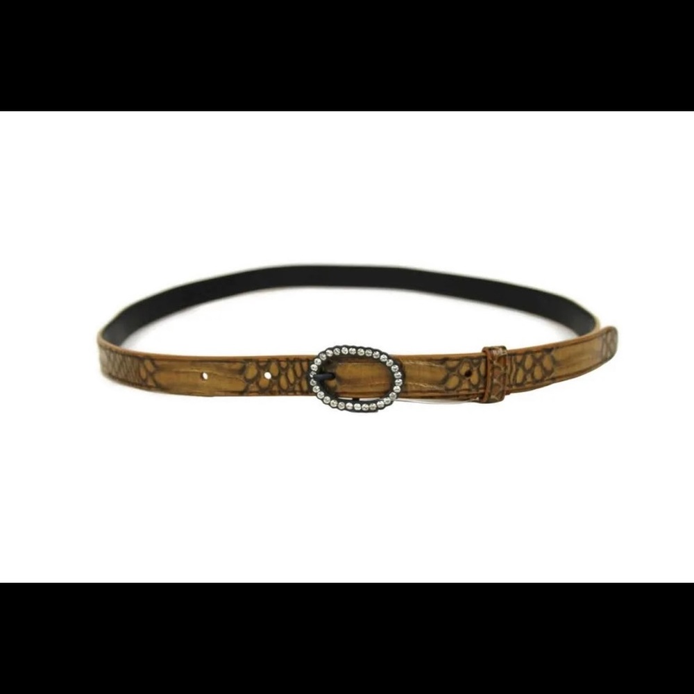 Bottega Veneta Women's Brown Python Skinny Belt 278507 7780